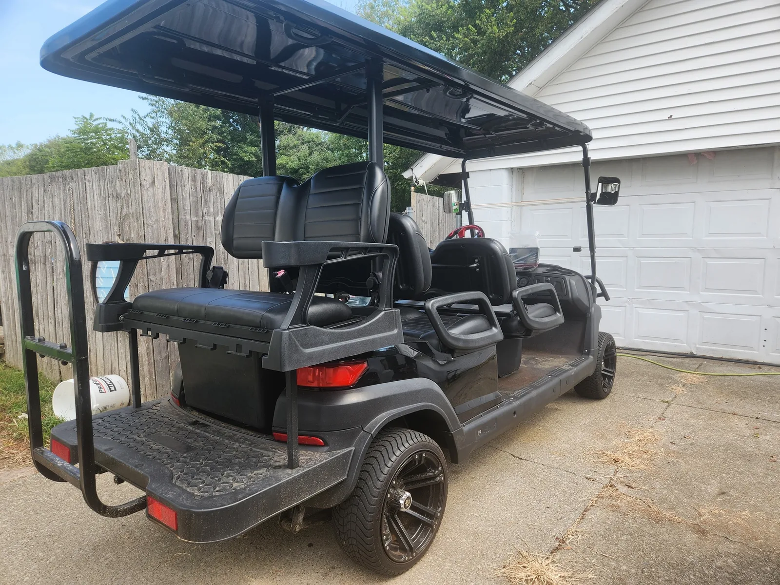 Golf cart inspection in the shop